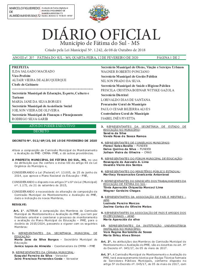 Diário Oficial - Edição nº 207