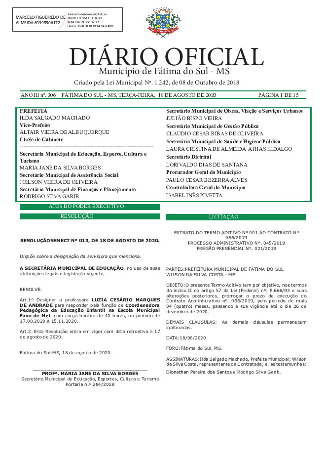 Diário Oficial - Edição nº 306