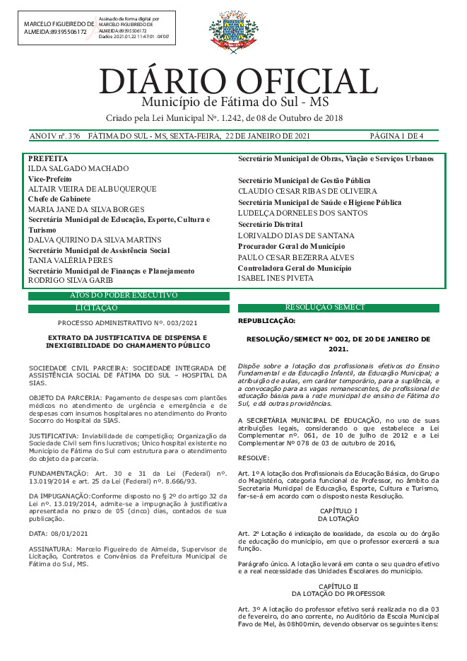 Diário Oficial - Edição nº 376