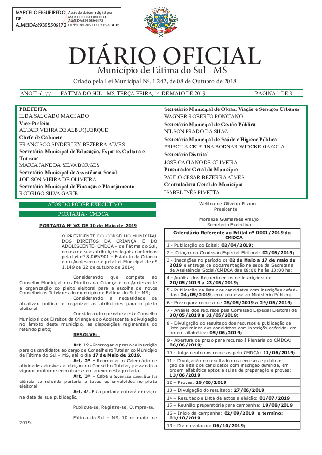 Diário Oficial - Edição nº 77