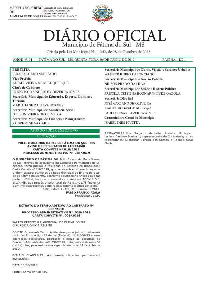 Diário Oficial - Edição nº 91